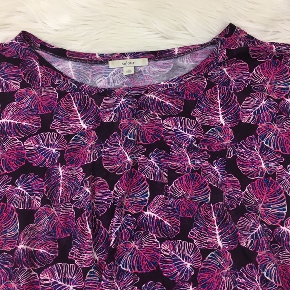 🌿SOLD🌿Sejour Womens Size 2X Leaf Print Shirt - Picture 2 of 6
